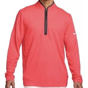 Nike UV Dri-FIT Victory Men’s Size M-XL Ember Glow 1/4 Quarter Zip Golf Pullover